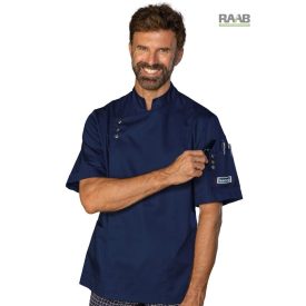 Madrid kék séfkabát - rövid ujjú