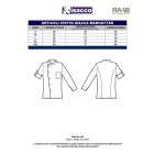 Manhattan szakácskabát - fekete alapon/szürke dekorral