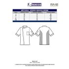 Snaps rövid ujjú szakácskabát pamut-lenvászon - férfi