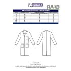 Belső zsebes orvosi köpeny