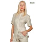 Detroit lenvászon rövid ujjú ing - unisex