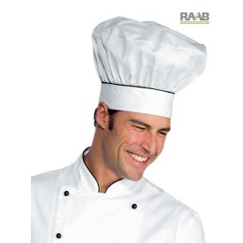 Bianco szakács sapka fehér- fekete csíkkal
