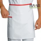 Bianco unisex kötény piros szegéllyel