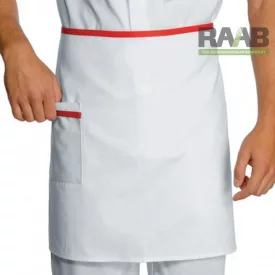 Bianco unisex kötény piros szegéllyel