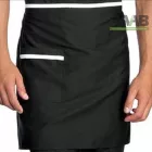 Poliészter kötény fekete alapon fehér szegéllyel