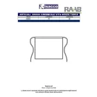 Poliészter kötény fekete alapon almazöld szegéllyel