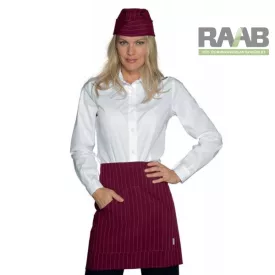 Bordó csíkos orleans kötény