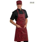 Sushi, mintás fekete/piros Pettorina  kötény