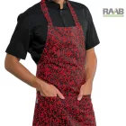 Sushi, mintás fekete/piros Pettorina  kötény