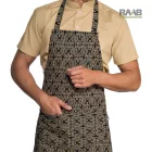 Maori mintás- fekete/bézs Pettorina  kötény