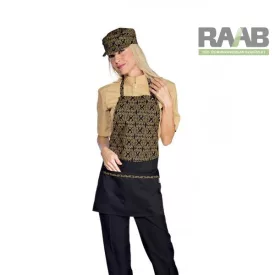 Maori karamell-fekete színű brooklyn kötény