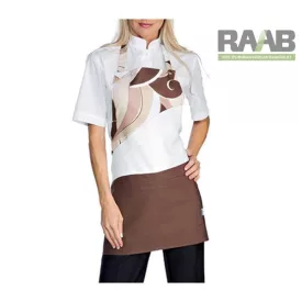 Kakaó színű mintás lollipop kötény