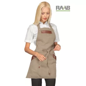 Szövet Oregon kötény - rövid fazonban, natural 