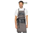 Bristol kötény - füstszürke/fekete 