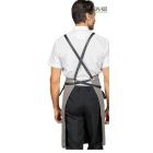 Bristol kötény - füstszürke/fekete 