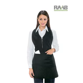 Csíkos Madeira kötény - fekete (Liverpool)