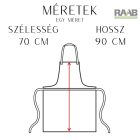 Egyszerű viaszos kötény- fekete