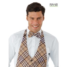 Skótkockás csokornyakkendő - drapp