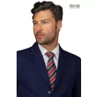 Klasszikus ezredszürke bordó kék nyakkendő