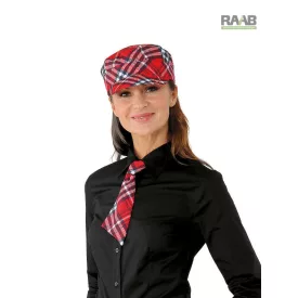 Skótkockás piros rövidnyakkendő - unisex