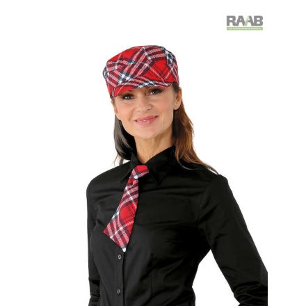 Skótkockás piros rövidnyakkendő - unisex