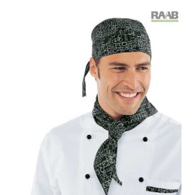 Betümintás bandana fekete alappal