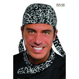 Sushi fekete/fehér bandana
