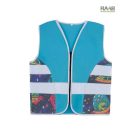 UFO mintás jólláthatósági gyermek mellény 3-10 éves korosztálynak  