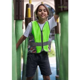   Űrhajó mintás jólláthatósági gyermek mellény 3-10 éves korosztálynak  