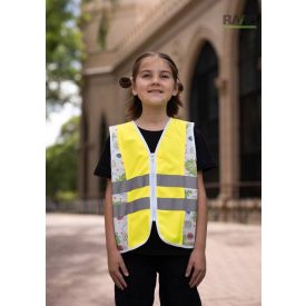   T-Rex mintás jólláthatósági gyermek mellény 3-10 éves korosztálynak  