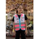 Egyszarvú (unikornis) mintás jólláthatósági gyermek mellény 3-10 éves korosztálynak  