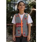 Tűzoltóautós jólláthatósági gyermek mellény 3-10 éves korosztálynak