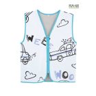 Rendőrautós jólláthatósági gyermek mellény 3-10 éves korosztálynak