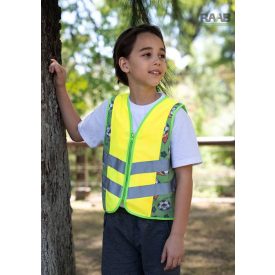   Focilabda mintás jólláthatósági gyermek mellény 3-10 éves korosztálynak  