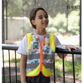   Autó mintás jólláthatósági gyermek mellény 3-10 éves korosztálynak  