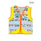 Autó mintás jólláthatósági gyermek mellény 3-10 éves korosztálynak  