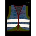 Autó mintás jólláthatósági gyermek mellény 3-10 éves korosztálynak  