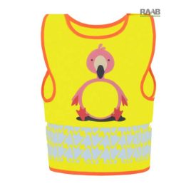 Gyermek jólláthatósági mellény - flamingó mintával