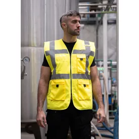 Wismar Comfort-Fit Párnázott biztonsági mellény sárga