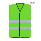 Soltau Comfort-Fit biztonsági zöld mellény - fekete szegéllyel