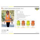 Odense - kapucnis jólláthatósági gyermek mellény sárga színben