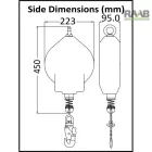 OLYMPE ATEX - autómata zuhanásgátló 15 méteres horganyzott acél drótkötéllel