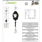 OLYMPE ATEX - autómata zuhanásgátló 15 méteres horganyzott acél drótkötéllel