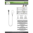 Kernmantle rögzítő kötél acél állványhoroggal - 1 méteres