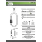 Acél csavaros karabiner