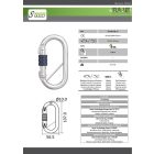 Acél csavaros karabíner rögzíttőcsappal