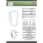 Rozsdamentes acél negyed fordulatú karabiner