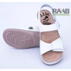 Ledi női bőr szandál fehér tépőzáras