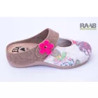 Filc anyagból készült virágmintás szobabapucs