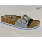 Női bőr papucs ezüst csatos